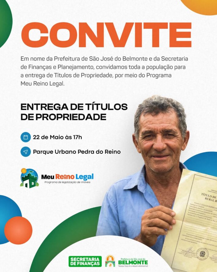 Belmonte realiza entrega de títulos de propriedade