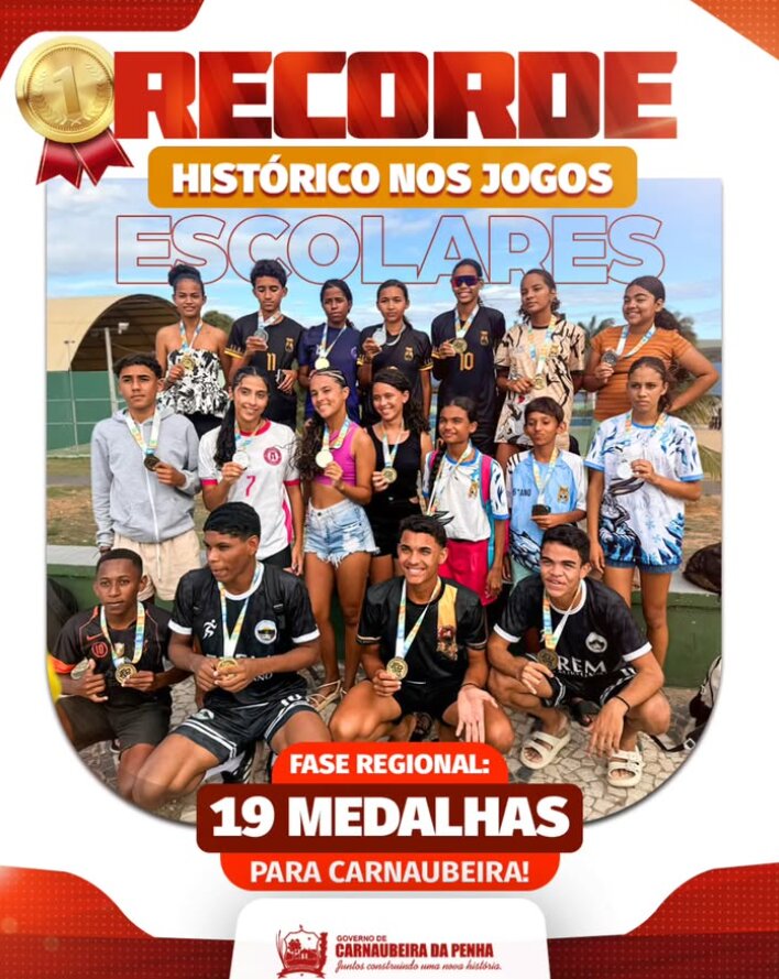 Carnaubeira celebra recorde histórico nos Jogos Escolares
