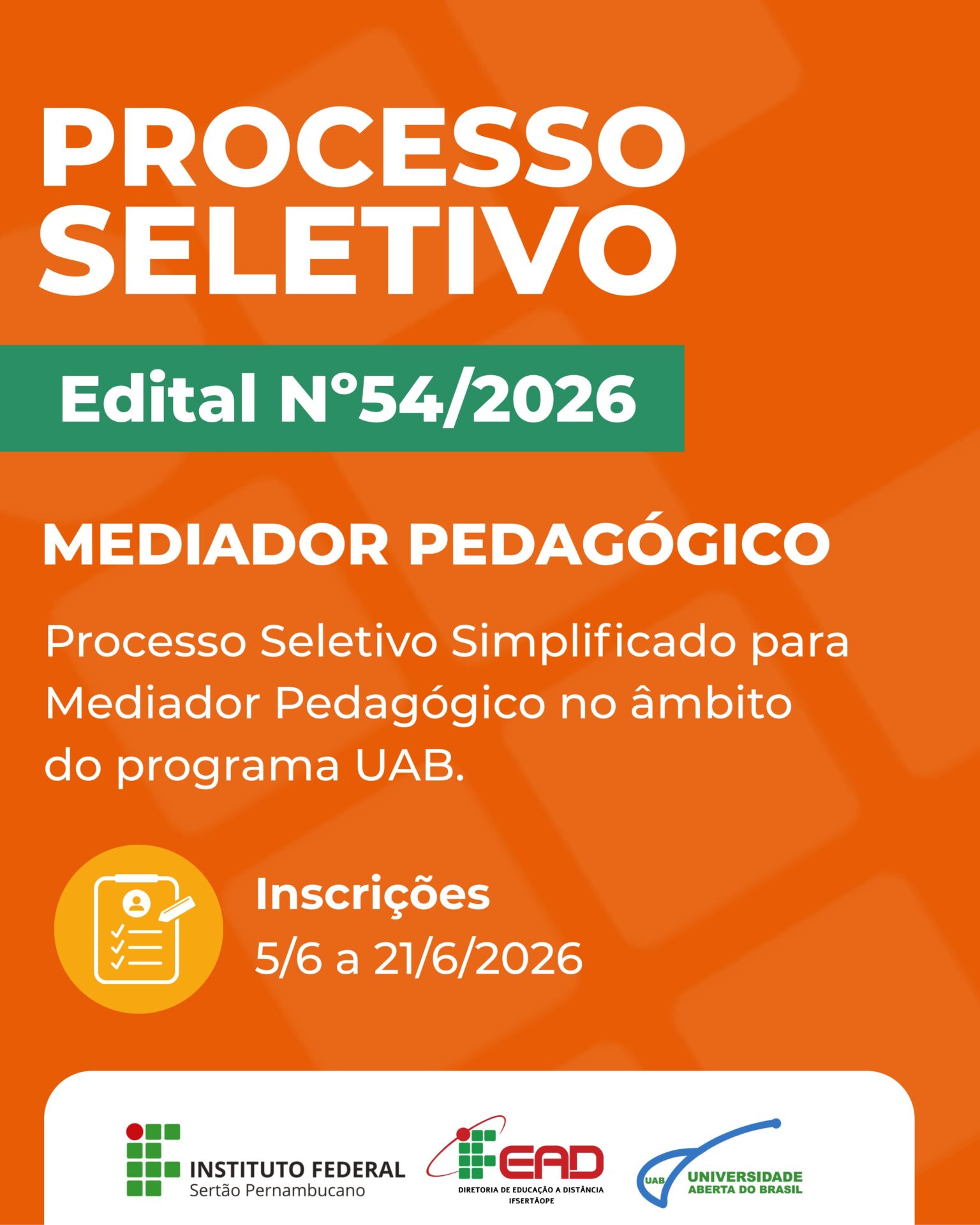 IFSertãoPE abre seleção para mediadores pedagógicos EaD 1 IFSertãoPE abre seleção para mediadores pedagógicos EaD