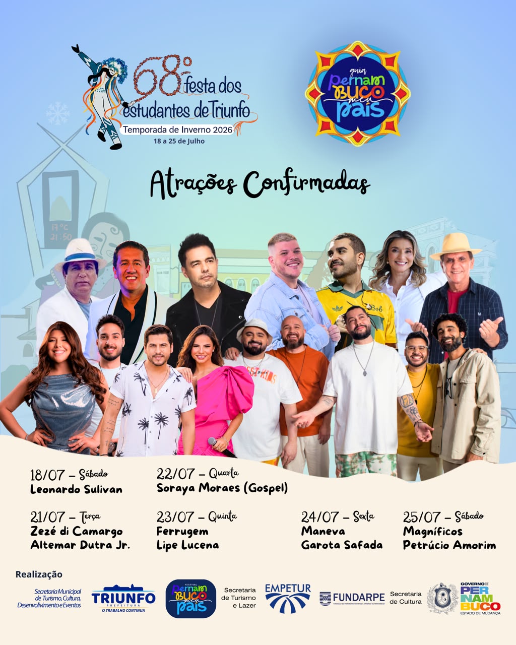 Triunfo anuncia atrações da 68ª Festa dos Estudantes; confira