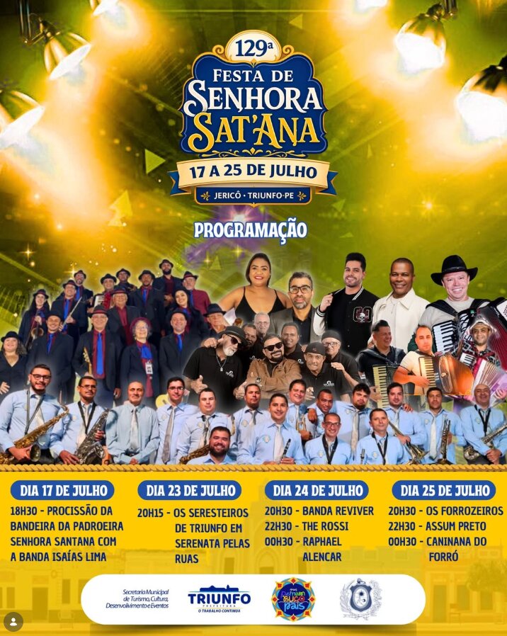 Triunfo anuncia programação da 129ª Festa de Senhora Santana