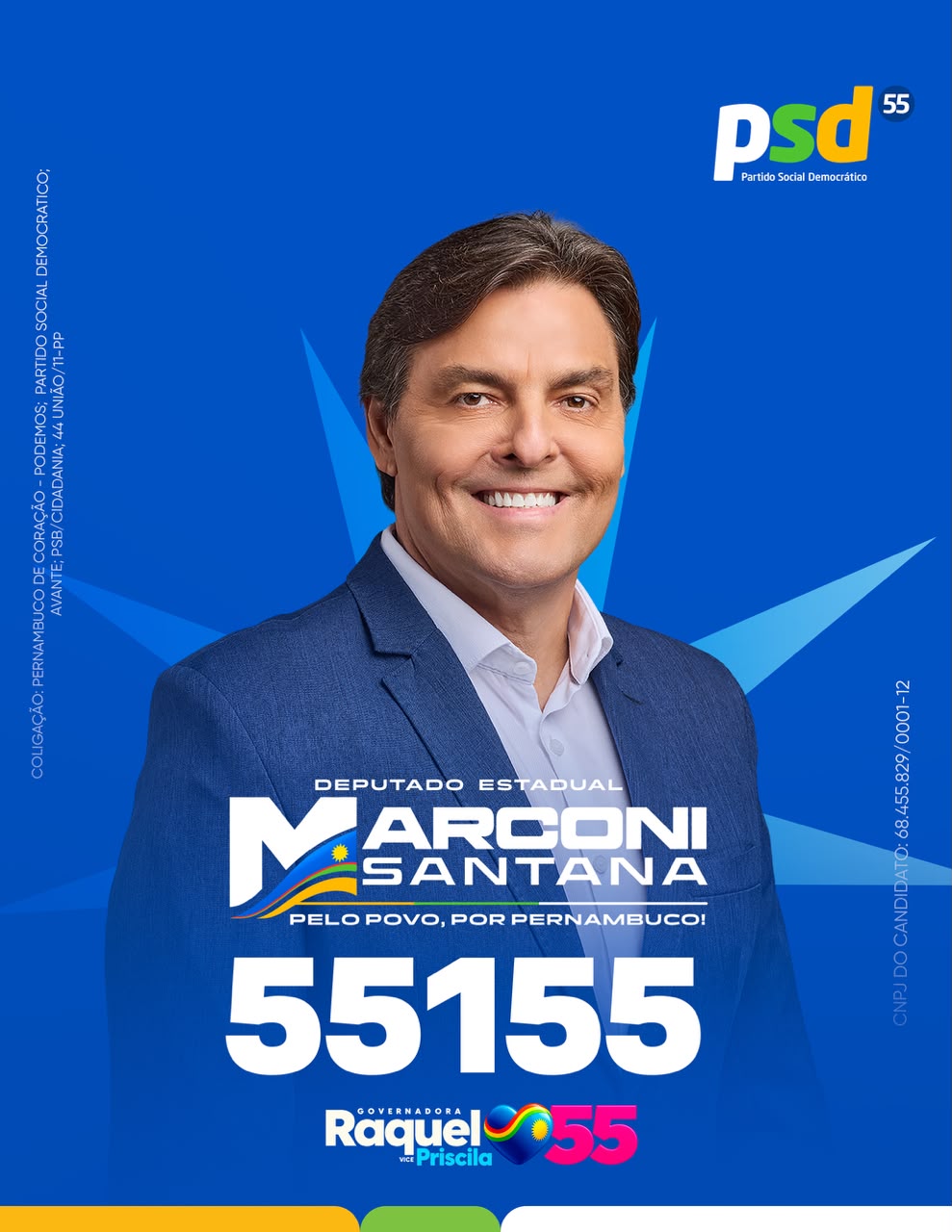 Marconi Santana lança identidade visual de campanha e avança na região