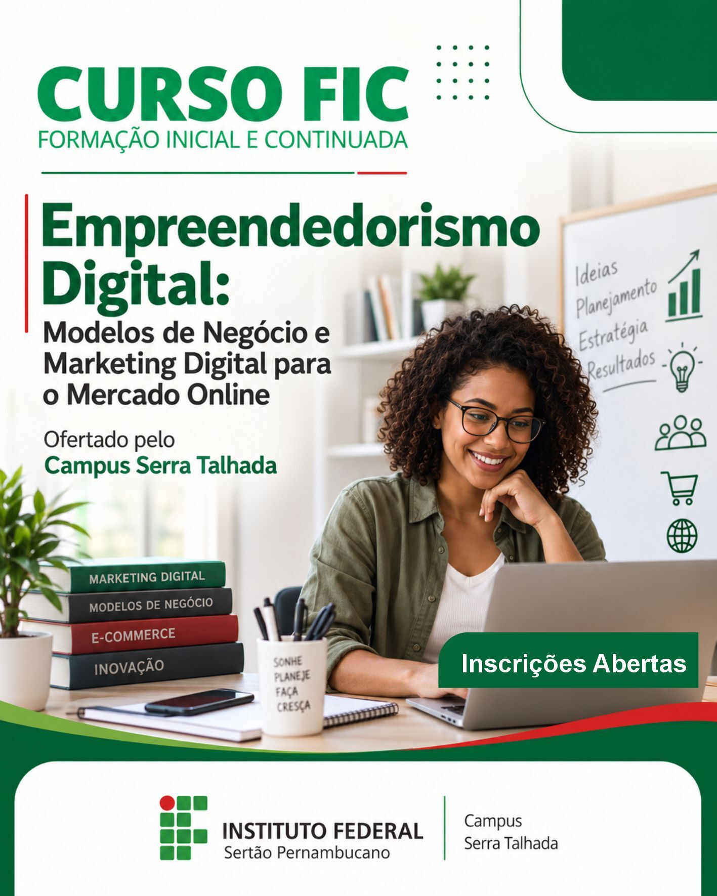 IFSertão abre inscrições para curso gratuito de Empreendedorismo Digital