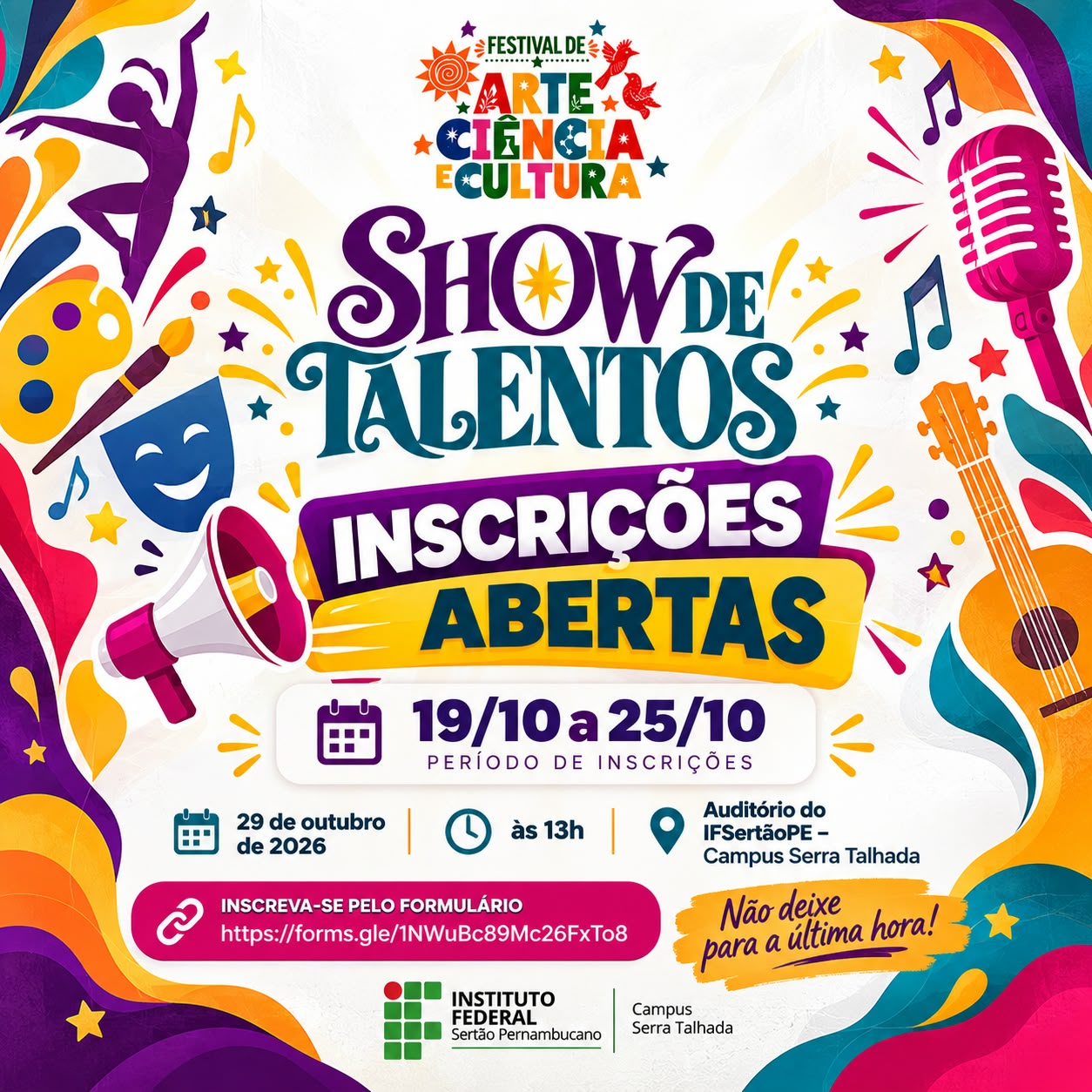 IFSertãoPE abre inscrições para Show de Talentos com estudantes da região