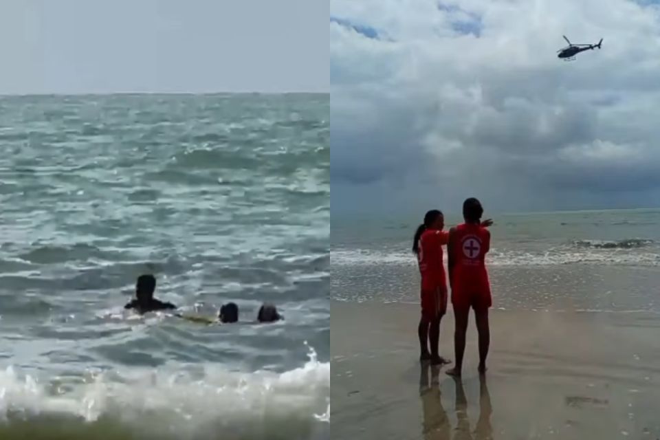Barraqueiro desaparece após tentar socorrer mulher no mar 1 Barraqueiro desaparece após tentar socorrer mulher no mar